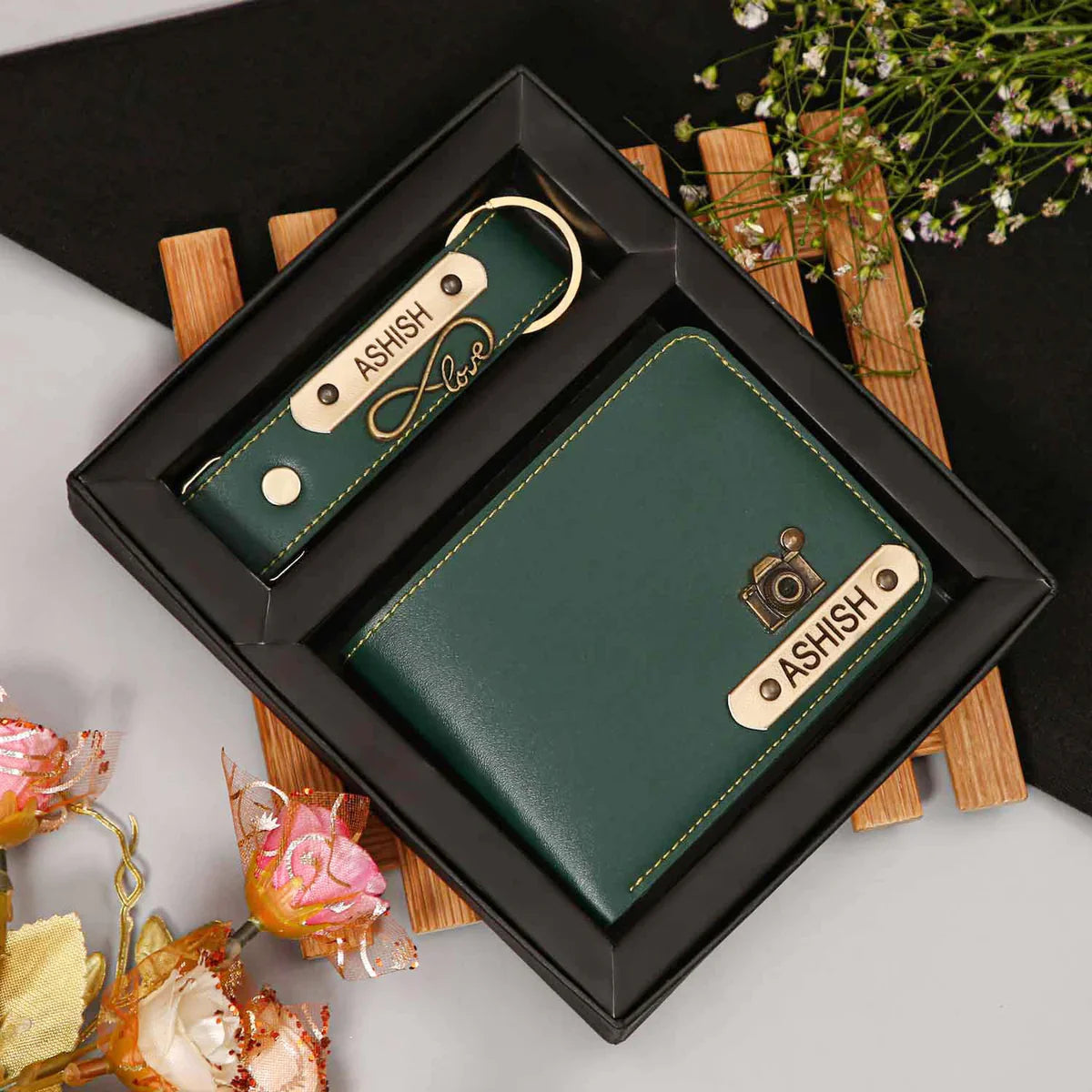 Personalised Wallet & Keychain Combo